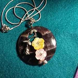 Natural Amethyst Pendant Necklace New